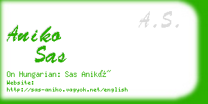 aniko sas business card